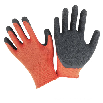 Slip Resistant Crinkle Latex Coated Construction Working Gloves